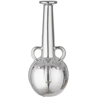 Gilde Tischvase »Gesichts-Halsvase Viso, mit Henkel, Höhe ca. 38 cm« aus Keramik, wasserdicht, silberfarben