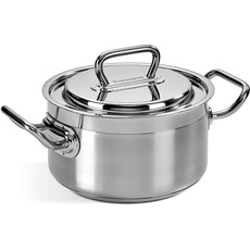 Barazzoni Professional, Casserole with lid ø24cm, Stainless Steel 18/10, Capacity 5.50lt, Induction, Made in Italy