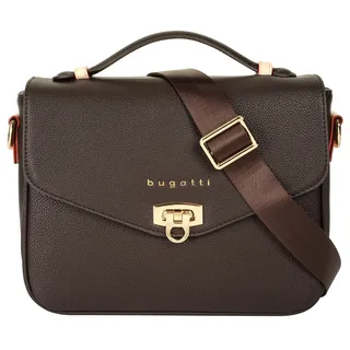 Bugatti Ella Umhängetasche Kunstleder Darkbrown/Gold