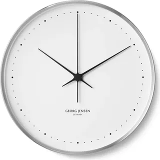 Georg Jensen - KOPPEL Wanduhr 40 cm, Edelstahl mit weißem Zifferblatt - Silber