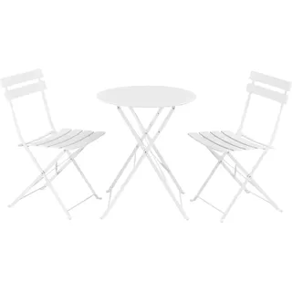 [en.casa] Bistroset Caprile 3-tlg. Weiß