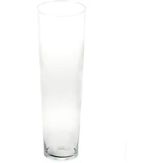 INNA-Glas Große Glasvase AMNA AIR aus Glas, klar, 70cm, Ø19cm | Konische Glas Vase/Hohe Vase