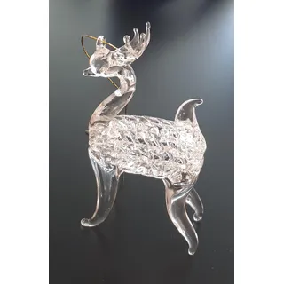 Pandecor Comarco Sa Rentier zum Aufhängen aus filigranem Glas 4 x 8 cm
