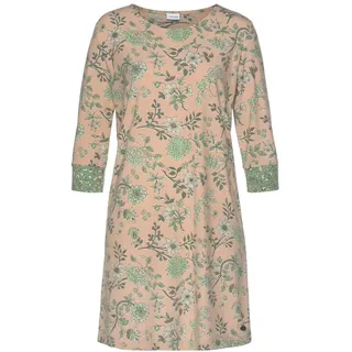 LASCANA Damen Nachthemd rosa-schilfgrün Gr.36/38