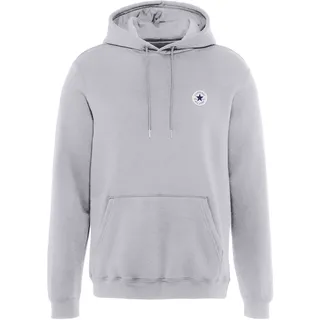 Kapuzensweatshirt CONVERSE "CONVERSE GO-TO CHUCK TAYLOR PATCH HOODIE", Damen, Gr. XS, grau (vintage grau), Sweatware, Obermaterial: 80% Baumwolle, 20% Polyester, Rippbündchen, Sweatshirts Kapuzensweatshirt, mit Kordelzug, Langarm