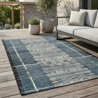 Gino Falcone Outdoor-Africa 38 Outdoor-Teppich 120 x 180 cm Blau