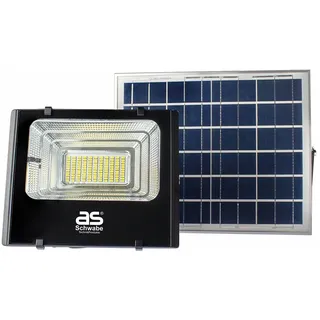 as – Schwabe SOLARLINE Solarstrahler 25 W 1500 Lumen - 120 ̊ Winkel - inkl. Solarpanel, Batterieklemmen, Timer & Fernbedienung - Solarlampe für Garten & Einfahrt - Außenleuchte wasserfest IP65, 46981