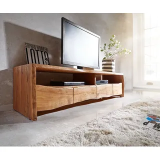 DeLife Live-Edge Lowboard 190 x 47 x 45 cm Naturbelassen/Braun Holz