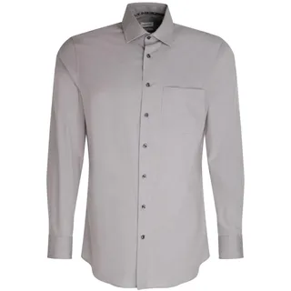 Seidensticker Herren Regular Fit Langarm Hemd, Grau, 38 EU