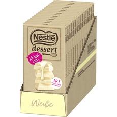 Nestlé Dessert Backschokolade Weiß, unwiderstehlich, zartschmelzend. Die Nr. 1 Backschokolade aus Frankreich, jetzt auch in Deutschland! Tafelschokolade je 180g, 16er Pack (16x180g)