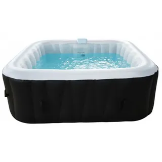 Aufblasbarer Whirlpool Sun Spa, Quadratisch, 6 Personen, Komplettset mit Zubehör: 4 Kopfstützen, Filter, Kescher, Bürste, Matte, Abdeckung