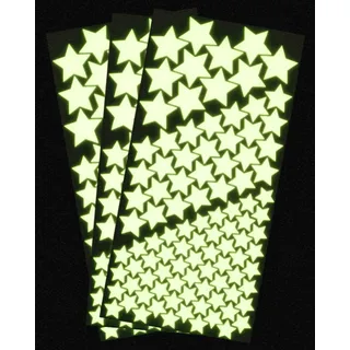 WANDfee Leuchtsterne groß ☆☆ 300 ☆ selbstklebende EXTRASTARK leuchtende Sterne Sternenhimmel Aufkleber Kinderzimmer