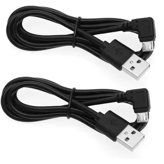 YINETTECH 2 Stück PVC Navigator Datenladekabel Laden Datenübertragung, Kompatibel mit Tom-Tom GO 40/50/500/5000/510/5100/60/600, 2,4 A, Schwarz