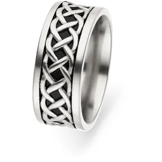 s.Oliver Ring für Herren - Silber - Gr. 62 - Edelstahl gebürstet - wasserfest & hautfreundlich