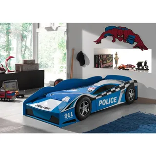 Vipack Kinderbett Police Car 70 x 140 cm MDF lackiert blau
