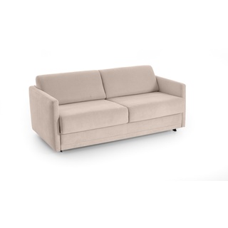 ATLANTIC home collection Schlafsofa Limone, hochwertig gepolstert, beige, Dauerschläfer mit 140/200 Liegefläche, 193x93x90 cm (BxTxH)