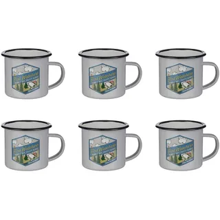 Butlers Tassen 6er-Set Peanuts 380 ml , Grau , Keramik , Geschirr, Tassen, Kaffeetassen