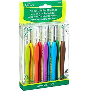 Clover Häkelnadel Set Gelb/Grün/Lila 2 mm - 6 mm 9 St.