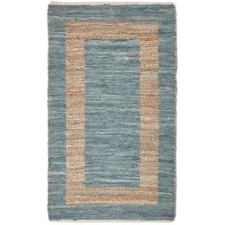 Homescapes Flickenteppich Veranda, Hanf & Baumwolle 120/170 cm , Textil , Rechteckig , 120x170 cm , Teppiche und Böden, Teppiche