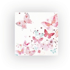 Bild von Papierserviette "Schmetterlinge", 33 x 33 cm, 20 Stück