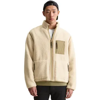 Fleecejacke MARC O'POLO DENIM, Herren, Gr. XXL, dusty field, Web, Obermaterial: 100% Polyester, regular fit, Jacken Fleecejacke, Teddyjacke regular fit, mit Nylon-Brusttasche