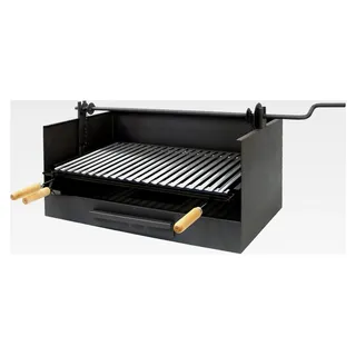Grillschublade mit Heber und Grillrost aus INOX, 72 x 40 x 33 cm