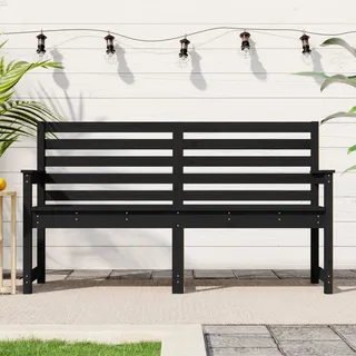 vidaXL Gartenbank 159,5 x 48 x 92 cm Schwarz