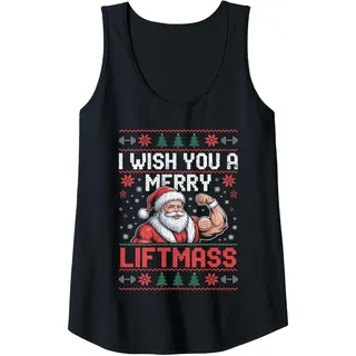 Ich wünsche dir EIN lustiges Weihnachts-Gym-Workout von Merry Liftmas Tank Top, Damen, Schwarz, M