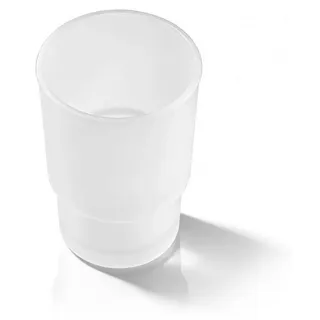 Zahnbürstenhalter Edelstahl gebürstet mit satiniertem Glas Becher Wandmontage abnehmbare Seifenschale