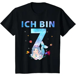 7. Geburtstag Mädchen 7 Jahre Meerjungfrauen Geburtstags T-Shirt
