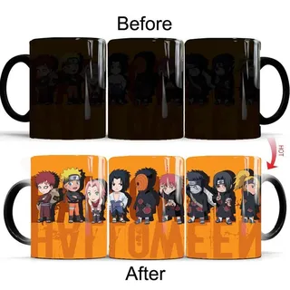 Anime NARUTO Thermoeffekt Tasse Ceramic Kaffee Tee Milch Becher Magische Mug - 04