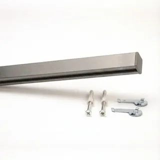 deco-raum Gardinenschiene 1-läufig Ø 0 mm 210 cm Grau/Weiß
