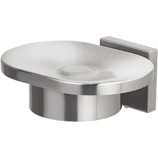 Spirella 11,5 x 10 x 4,5 cm, Dunkelgrau Kollektion Nyo, Seifenschale mit Halterung, Edelstahl