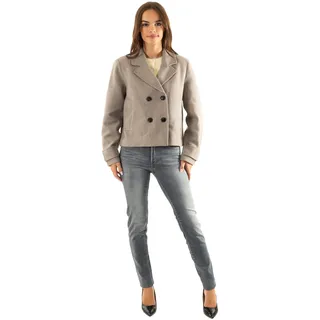 ONLY Damen Mantel ONLFREJA Life Short DB Jacket OTW NOOS 15320983,Mocha Meringue/Detail:MELANGE,L