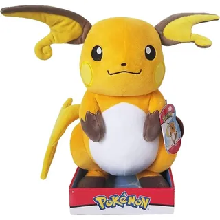 Jazwares Pokemon Plüschfigur Wave 6 (30cm) Kuscheltier Stofftier-Raichu - Gelb