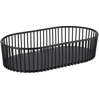 APS Korb Urban Brot-/ Obstkorb oval 29 x 29 x 7 cm schwarz