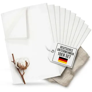Bertsch Hotelwäsche GmbH Geschirrtücher Halbleinen Küchenhandtücher – Schnelles Abtrocknen – 50x70 cm Weiß