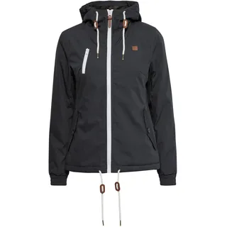 Kurzjacke OXMO "Kurzjacke OXTilda", Damen, Gr. XS, grau (dunkelgrau), Obermaterial: 65% Polyester PES. 35% Baumwolle CO., regular fit normal, Jacken Kurzjacke