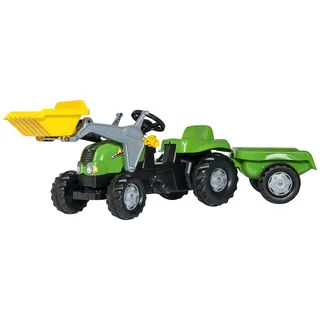 Rolly Toys rollyKid Traktor grün mit Trailer und Lader (02 313 4)