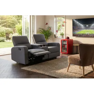 Home Affaire "TOURNAY, 2er-Kinosofa, Liegesofa, TV-Sessel, Multimedia-Sofa", mit manueller Relaxfunktion, Getränkehalter, Staufach,