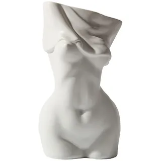 Weibliche Körpervase Torso weiblich Deko Vase Aesthetic - Frauenkörper Body vase Popo Körper Blumenvase für Wohnzimmer Home Deko, Moderne Schicke Menschlicheskörper Form Dekorative für Blumen (Weiß)
