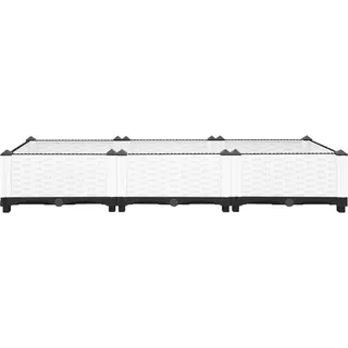 vidaXL Hochbeet 120x40x23 cm Polypropylen - Weiß