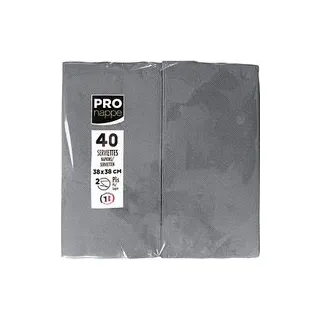 PROnappe Servietten grau 2-lagig 38,0 x 38,0 cm, 40 St.
