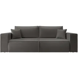 Selsey 3-Sitzer Schlafsofa Farese Cuero Dunkelgrau, Kunstleder , Textil , 257x86x102 cm , Babymöbel & Kindermöbel, Kinderzimmer & Jugendzimmer, Schlafsofas