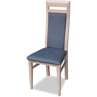 JV moebel Wohnzimmer Stuhl Design Esszimmer Holz Stühle Polster ohne Armlehne Neu beige