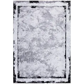 Webteppich , Grau, Schwarz , Textil , Vintage , rechteckig , 120x170 cm , Teppiche und Böden, Teppiche, Webteppiche