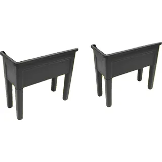 Hochbeet, Material: PP und Gummi, Abmessungen: 75*34,5*65,5 cm, Form: Rechteckig, Tragfähigkeit: 25 kg, Anzahl der Artikel: 2