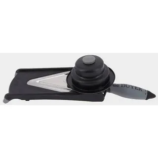 De Buyer Mandoline Slicer Kobra V-Achse Micro-gezahnte Klinge Professionell 19,3° Winkel Schwarz - Schwarz, Silber