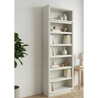 Bücherregal OTTO HOME "Soeren Regal B/T/H: 80/29/220 cm", cremeweiß, B:80cm H:220cm T:29cm, Massivholz, Regale, Bücherregal, 7 offene Fächer, massive Kiefer, FSC-zertifiziert