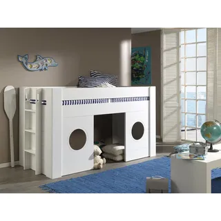 Vipack Hochbett , Weiß , Holzwerkstoff , Höhe ca. 15 cm , 90x200 cm , Babymöbel & Kindermöbel, Kinderzimmer & Jugendzimmer, Kinderbetten, Hochbetten